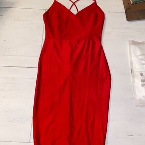 Red party dress